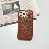 Crocodile Pattern PC & Leather Phone Case